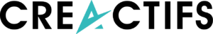 Creactifs Logo noir et bleu à utiliser en prio